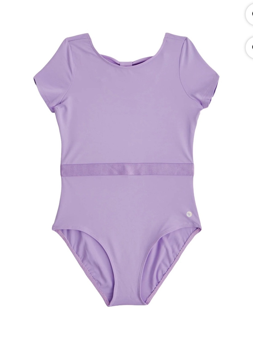 Justice Girls' Capsleeve Leotard with Ribbon Waistband